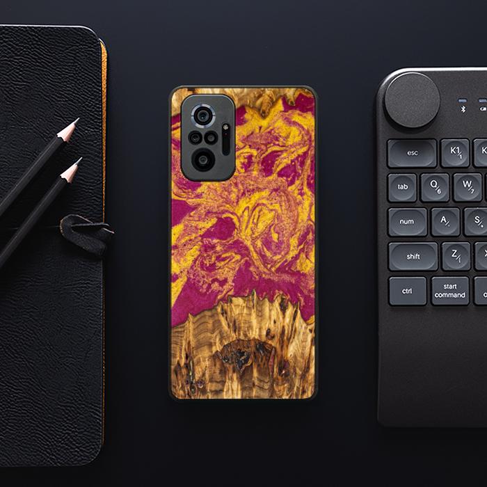 Xiaomi REDMI NOTE 10 Pro Handyhülle aus Harz und Holz - Synergy#E11
