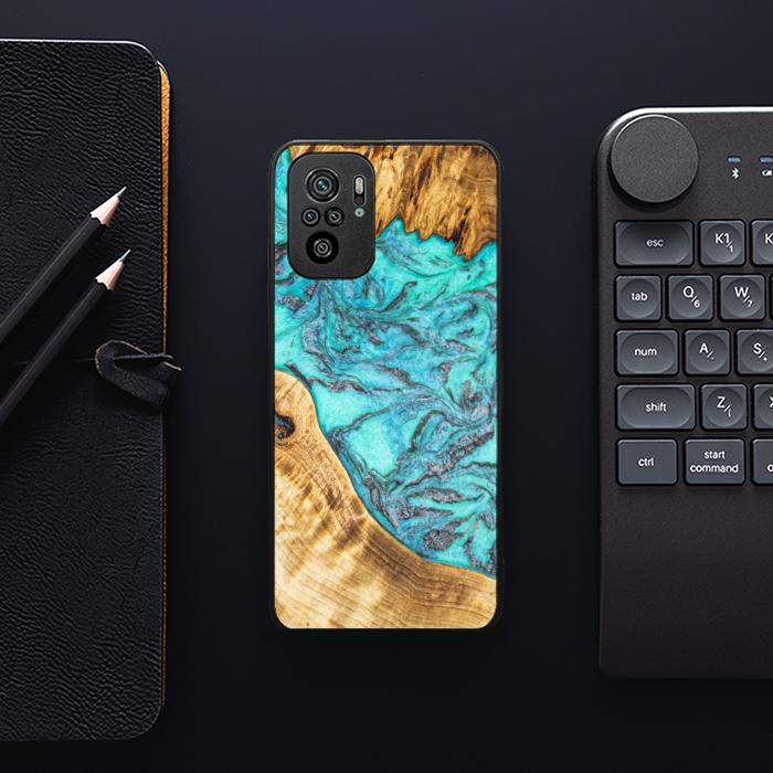 Xiaomi REDMI NOTE 10 Handyhülle aus Harz und Holz - Synergy#E13
