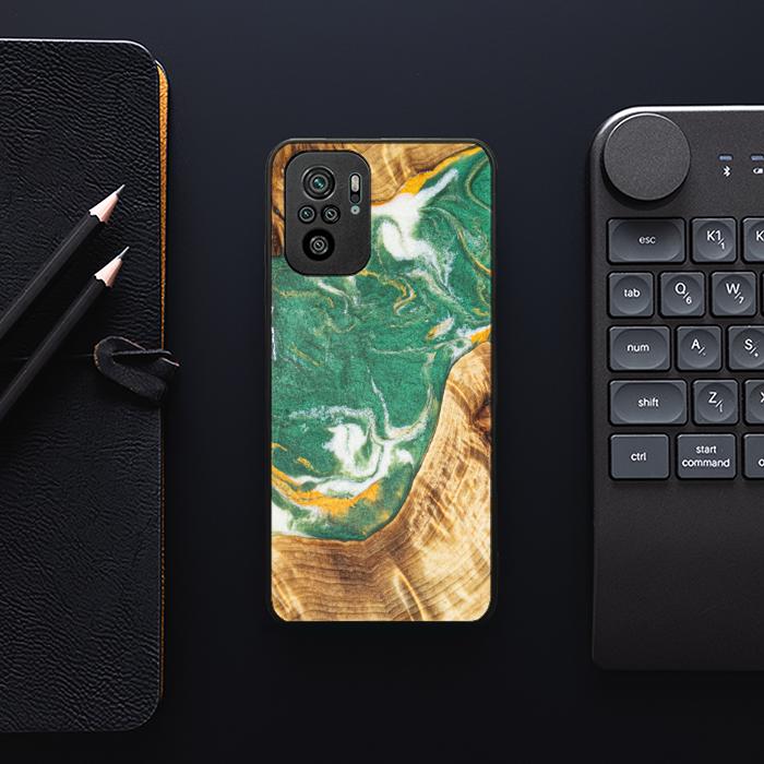 Xiaomi REDMI NOTE 10 Handyhülle aus Harz und Holz - Synergy#E20