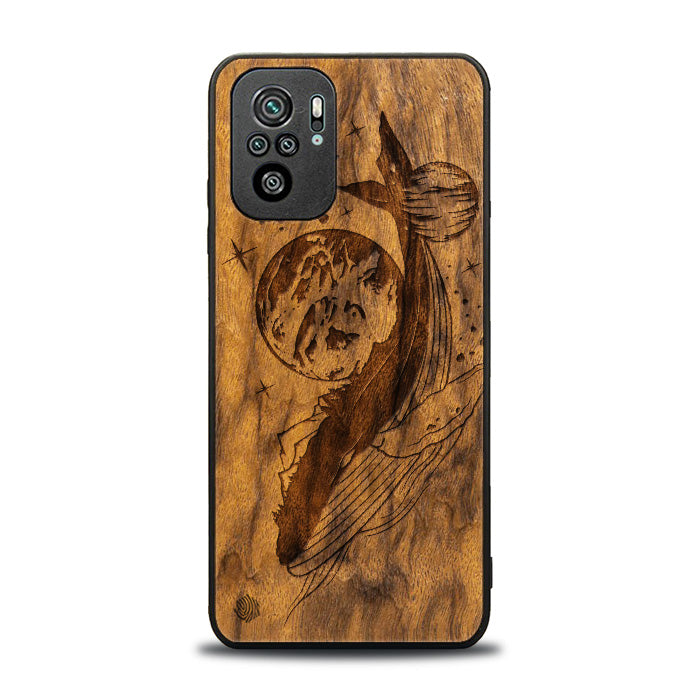 Xiaomi REDMI NOTE 10 Handyhülle aus Holz - Cosmic Whale