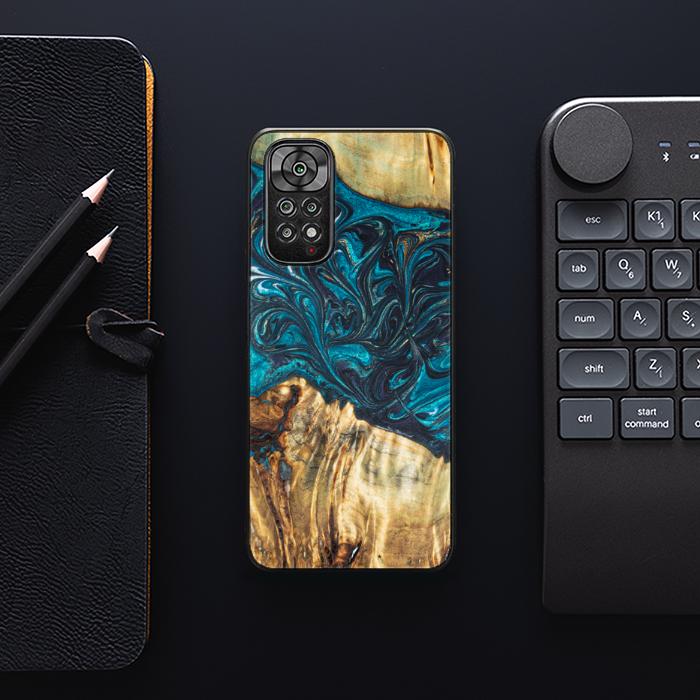 Xiaomi REDMI NOTE 11 / 11S Handyhülle aus Harz und Holz - Synergy#E12