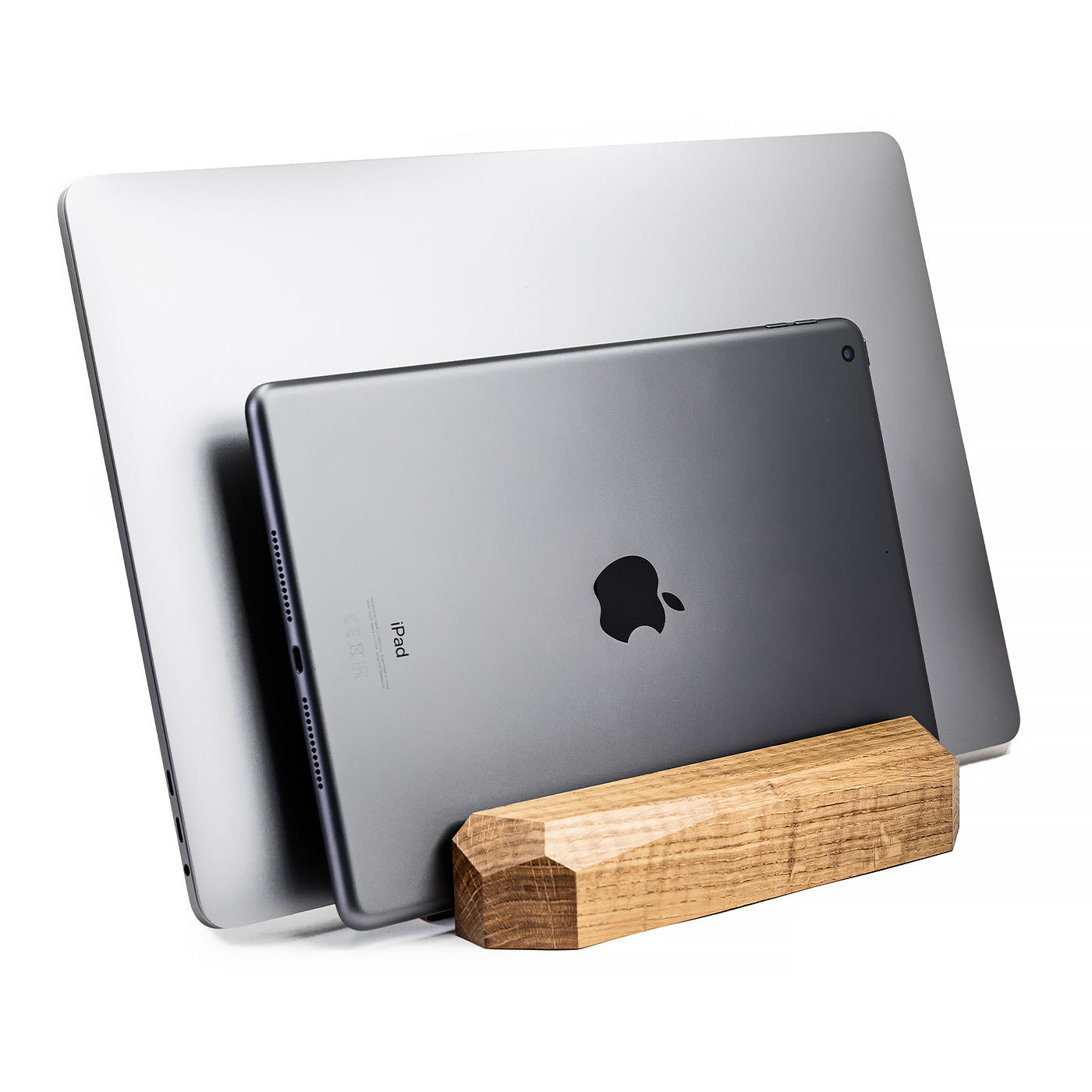 Doppelter Laptop-Ständer Geometrische Eiche