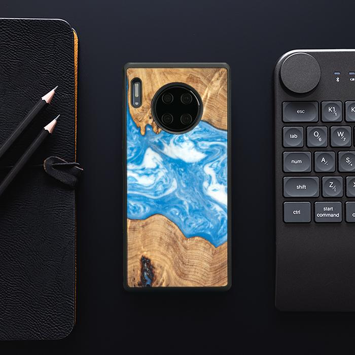 Huawei Mate 30 Pro Handyhülle aus Harz und Holz - SYNERGY#B03