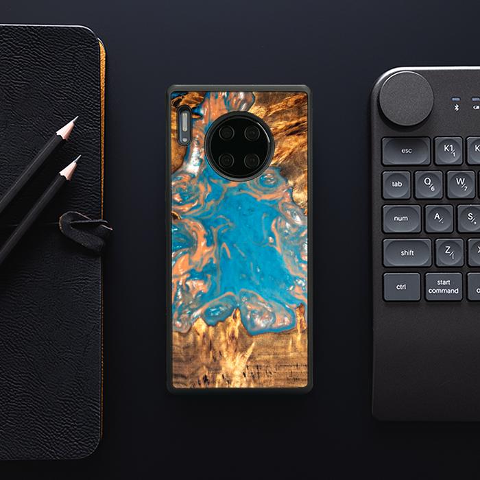 Huawei Mate 30 Pro Handyhülle aus Harz und Holz - SYNERGY#B22