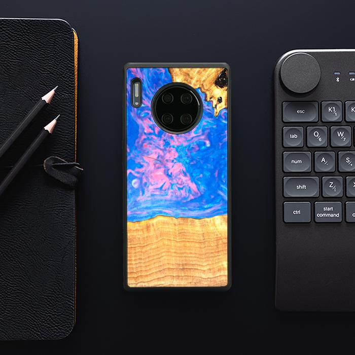 Huawei Mate 30 Pro Handyhülle aus Harz und Holz - SYNERGY#B23