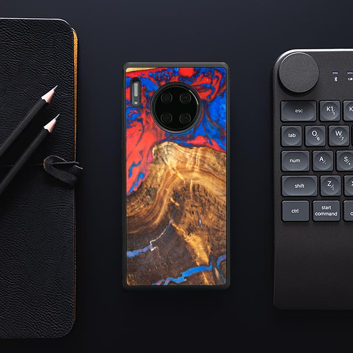 Huawei Mate 30 Pro Handyhülle aus Harz und Holz - SYNERGY#B31