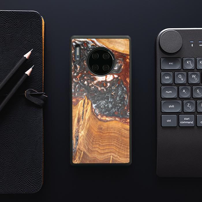 Huawei Mate 30 Pro Handyhülle aus Harz und Holz - SYNERGY#B37