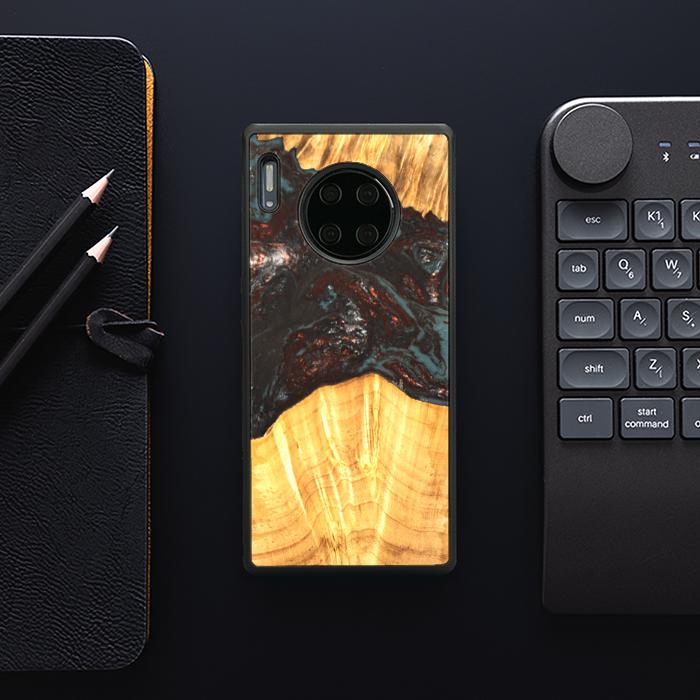 Huawei Mate 30 Pro Handyhülle aus Harz und Holz - SYNERGY#B42