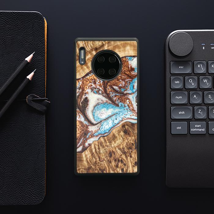 Huawei Mate 30 Pro Handyhülle aus Harz und Holz - Synergy#B11