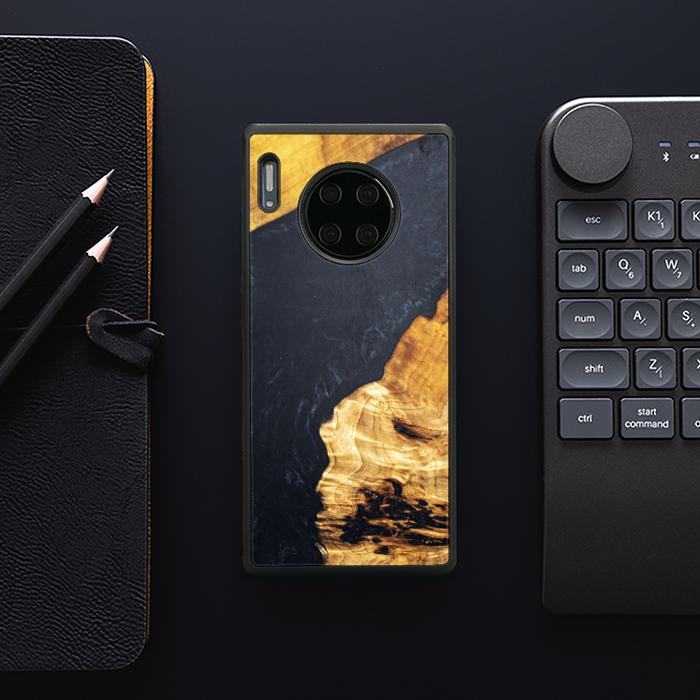 Huawei Mate 30 Pro Handyhülle aus Harz und Holz - Synergy#B18