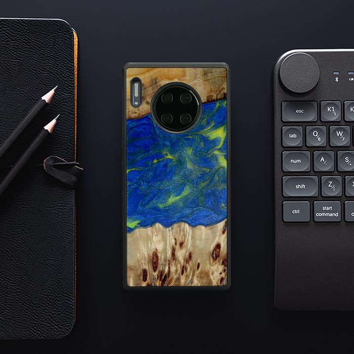 Huawei Mate 30 Pro Handyhülle aus Harz und Holz - Synergy#D102
