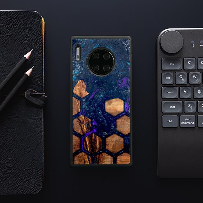 Huawei Mate 30 Pro Handyhülle aus Harz und Holz - Synergy#D106