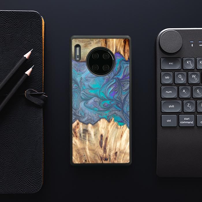 Huawei Mate 30 Pro Handyhülle aus Harz und Holz - Synergy#D107