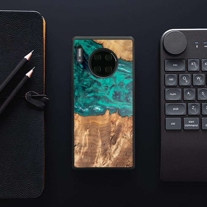 Huawei Mate 30 Pro Handyhülle aus Harz und Holz - Synergy#D112