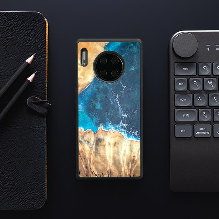Huawei Mate 30 Pro Handyhülle aus Harz und Holz - Synergy#D116