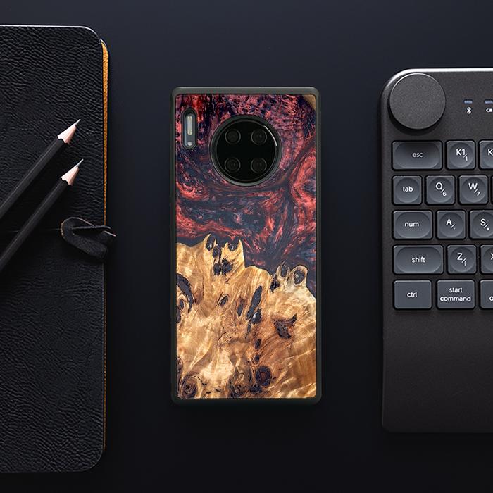 Huawei Mate 30 Pro Handyhülle aus Harz und Holz - Synergy#D118
