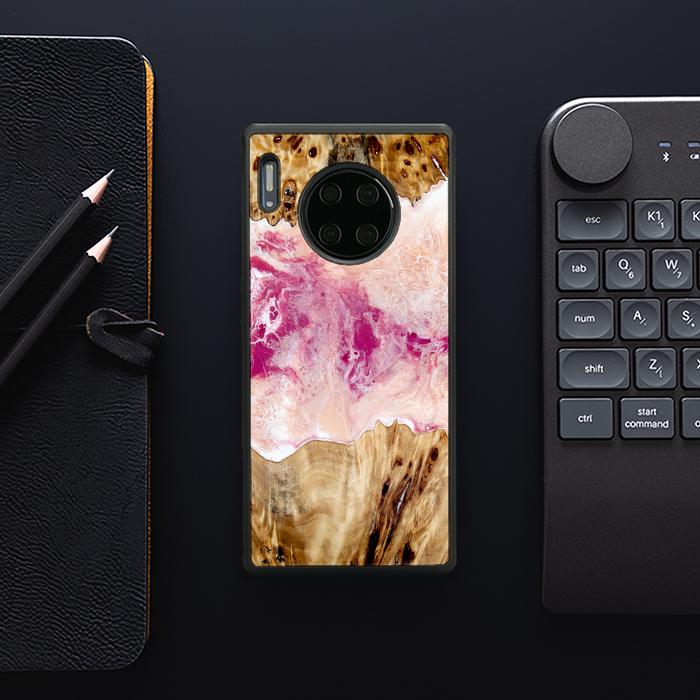 Huawei Mate 30 Pro Handyhülle aus Harz und Holz - Synergy#D119