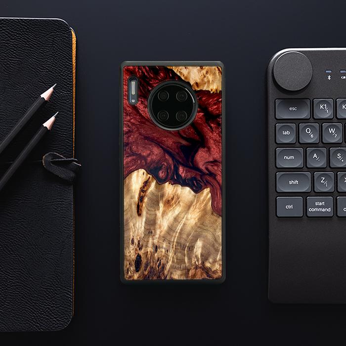 Huawei Mate 30 Pro Handyhülle aus Harz und Holz - Synergy#D121