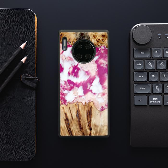 Huawei Mate 30 Pro Handyhülle aus Harz und Holz - Synergy#D124
