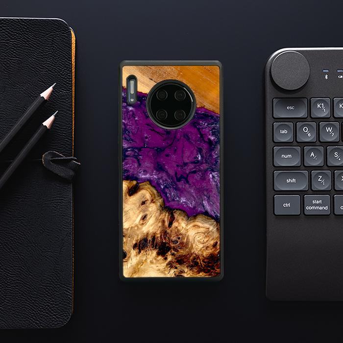 Huawei Mate 30 Pro Handyhülle aus Harz und Holz - Synergy#D130