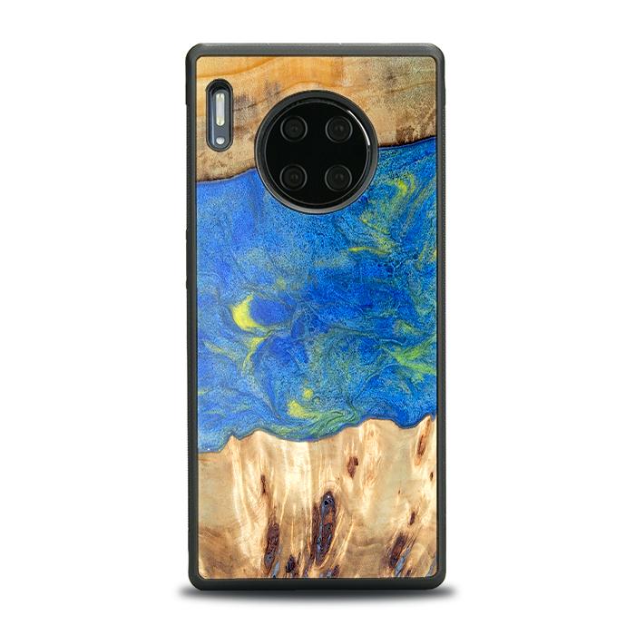 Huawei Mate 30 Pro Handyhülle aus Harz und Holz - Synergy#D131