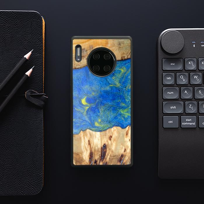 Huawei Mate 30 Pro Handyhülle aus Harz und Holz - Synergy#D131