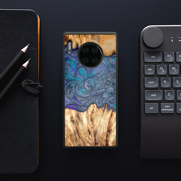 Huawei Mate 30 Pro Handyhülle aus Harz und Holz - Synergy#D132
