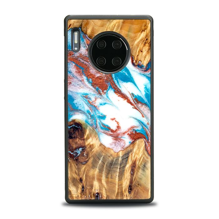 Huawei Mate 30 Pro Handyhülle aus Harz und Holz - Synergy#D137