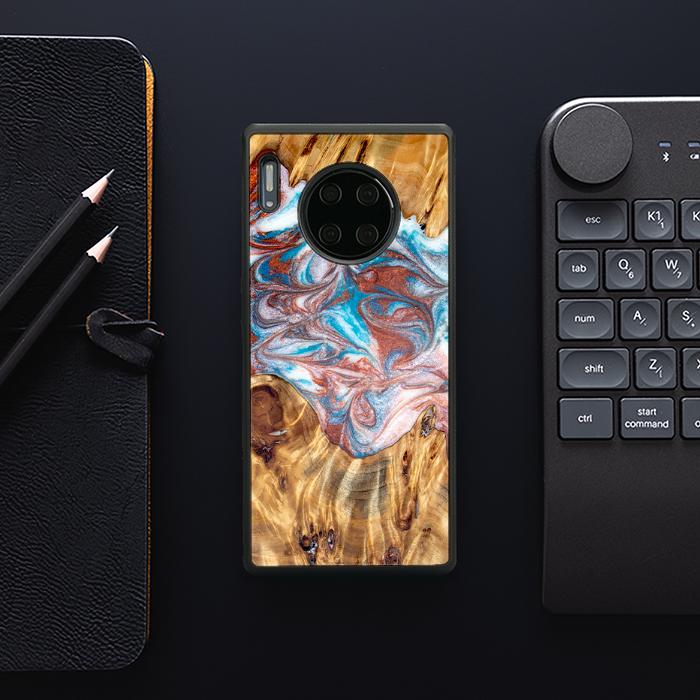 Huawei Mate 30 Pro Handyhülle aus Harz und Holz - Synergy#D138