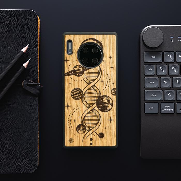 Huawei Mate 30 Pro Handyhülle aus Holz - Space DNA (Eiche)