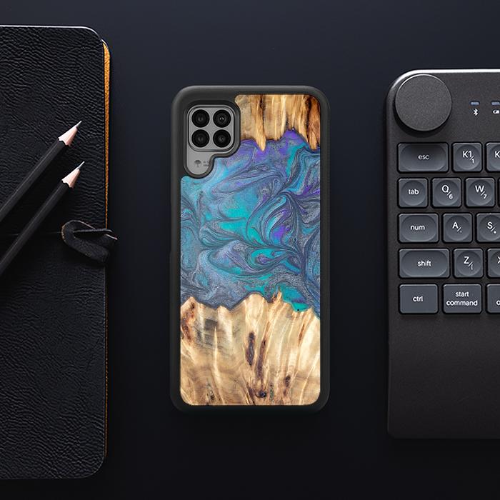 Huawei P40 lite Handyhülle aus Harz und Holz - Synergy#D107
