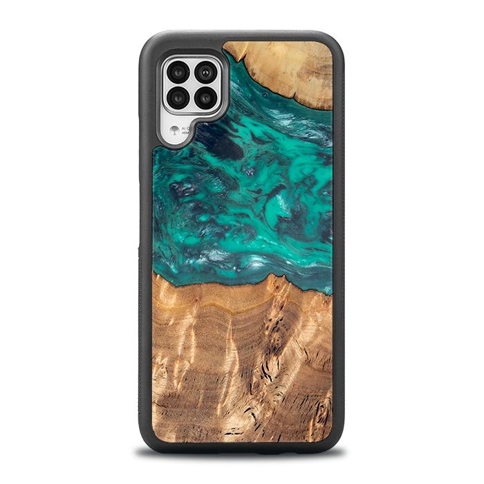 Huawei P40 lite Handyhülle aus Harz und Holz - Synergy#D109