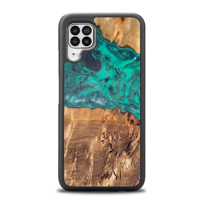 Huawei P40 lite Handyhülle aus Harz und Holz - Synergy#D111