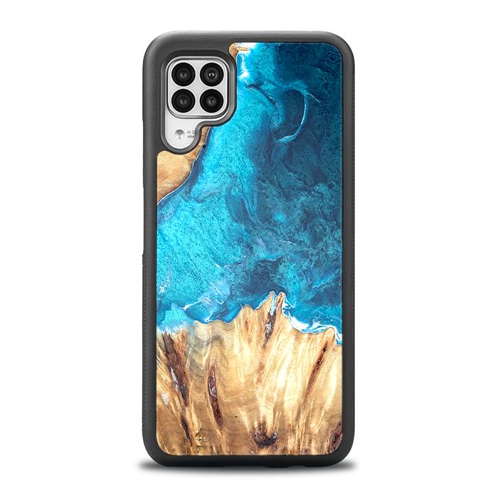 Huawei P40 lite Handyhülle aus Harz und Holz - Synergy#D115