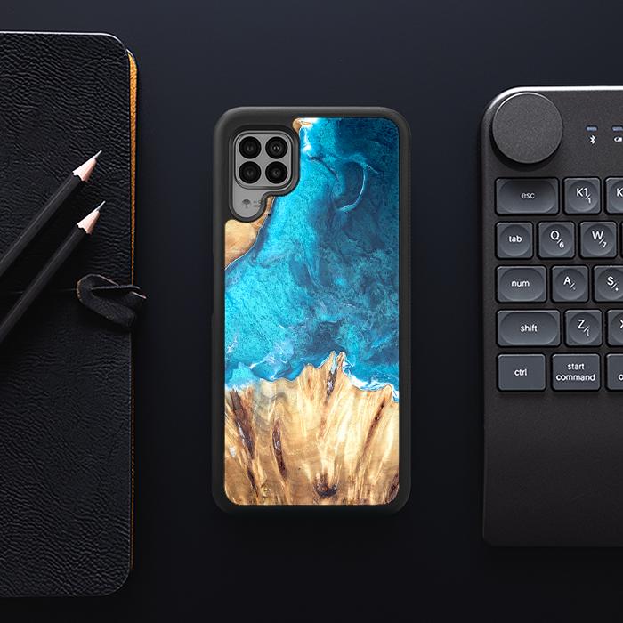 Huawei P40 lite Handyhülle aus Harz und Holz - Synergy#D115