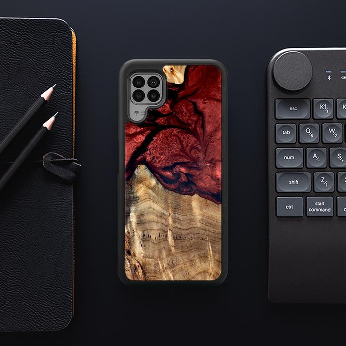 Huawei P40 lite Handyhülle aus Harz und Holz - Synergy#D122