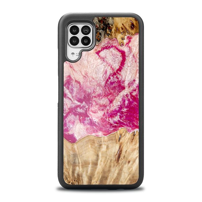 Huawei P40 lite Handyhülle aus Harz und Holz - Synergy#D123