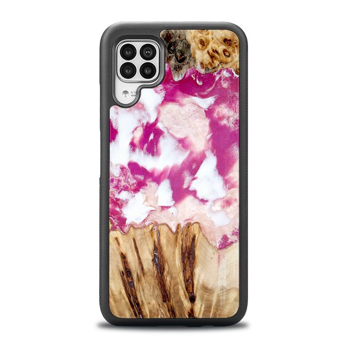 Huawei P40 lite Handyhülle aus Harz und Holz - Synergy#D124