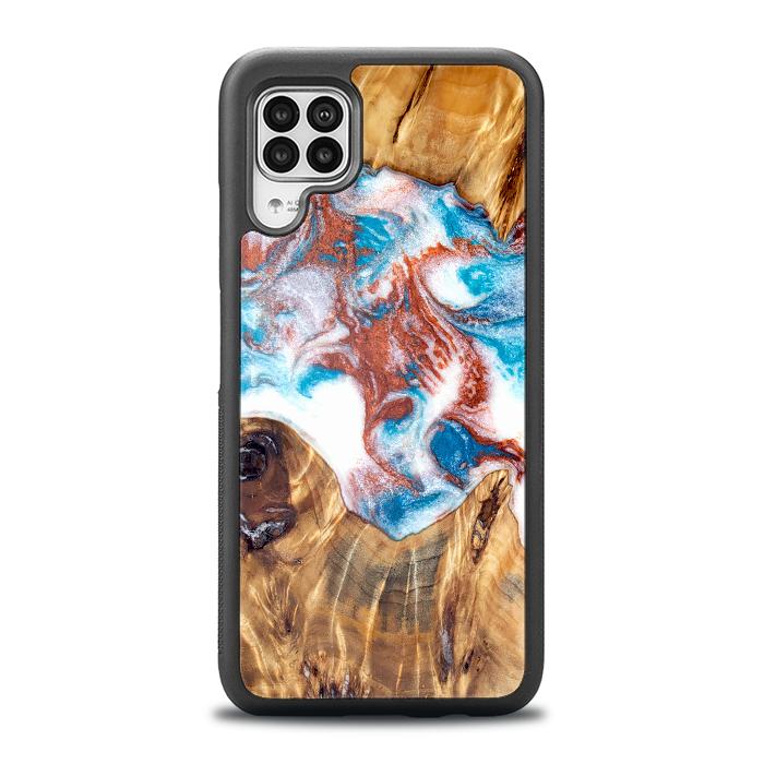 Huawei P40 lite Handyhülle aus Harz und Holz - Synergy#D125