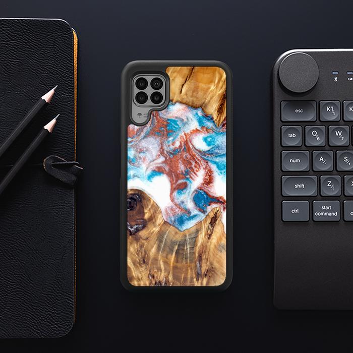 Huawei P40 lite Handyhülle aus Harz und Holz - Synergy#D125