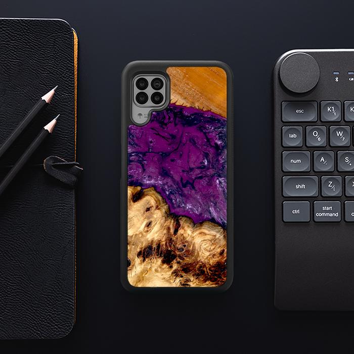 Huawei P40 lite Handyhülle aus Harz und Holz - Synergy#D130