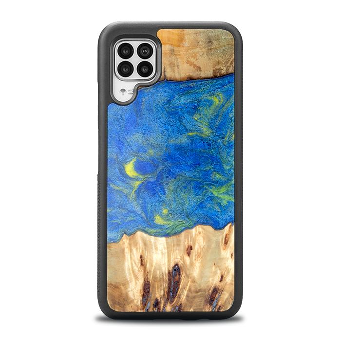 Huawei P40 lite Handyhülle aus Harz und Holz - Synergy#D131