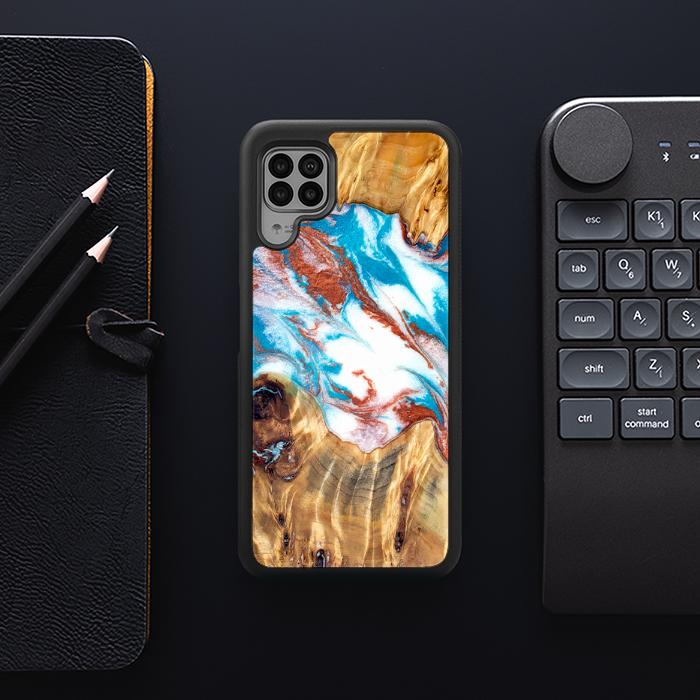 Huawei P40 lite Handyhülle aus Harz und Holz - Synergy#D137