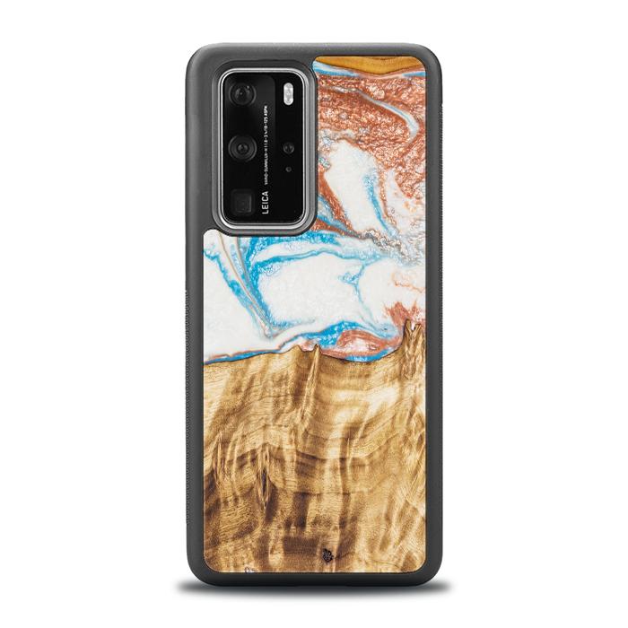 Huawei P40 Pro Handyhülle aus Harz und Holz - SYNERGY#47