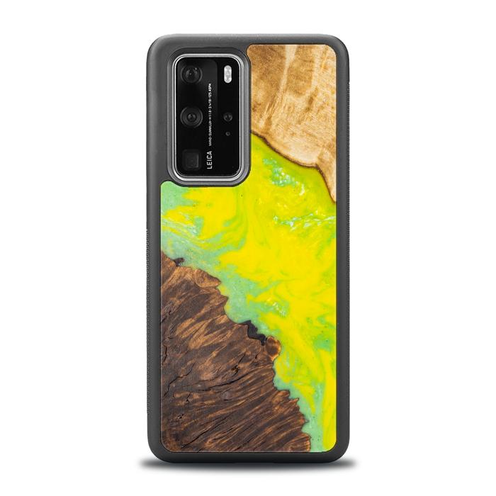 Huawei P40 Pro Handyhülle aus Harz und Holz - SYNERGY#A11