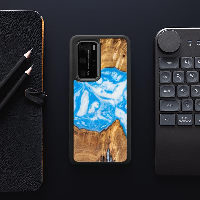 Huawei P40 Pro Handyhülle aus Harz und Holz - SYNERGY#A29