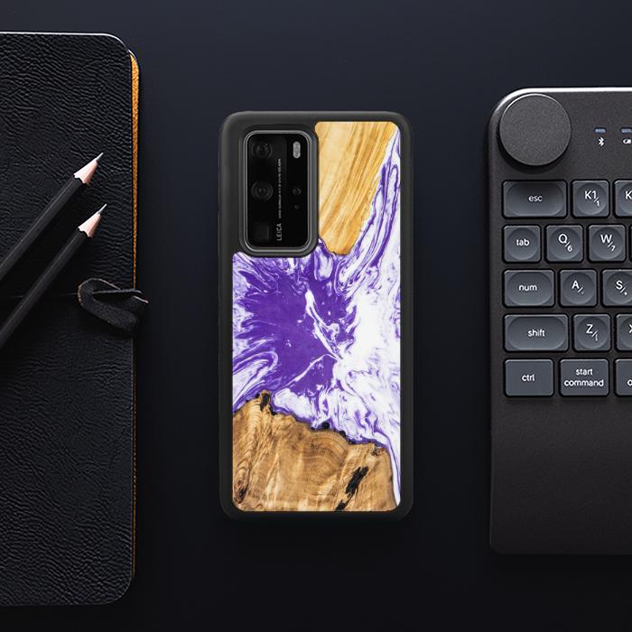 Huawei P40 Pro Handyhülle aus Harz und Holz - SYNERGY#A79