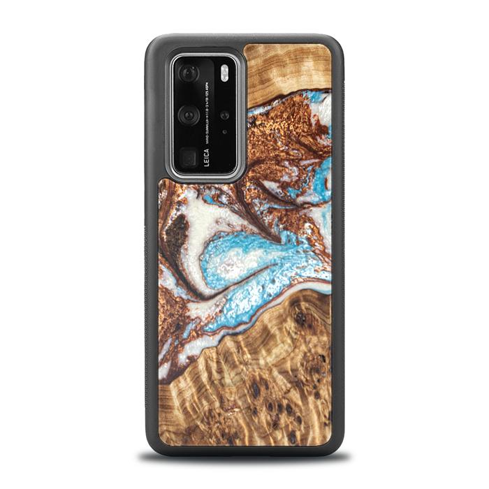 Huawei P40 Pro Handyhülle aus Harz und Holz - Synergy#B11