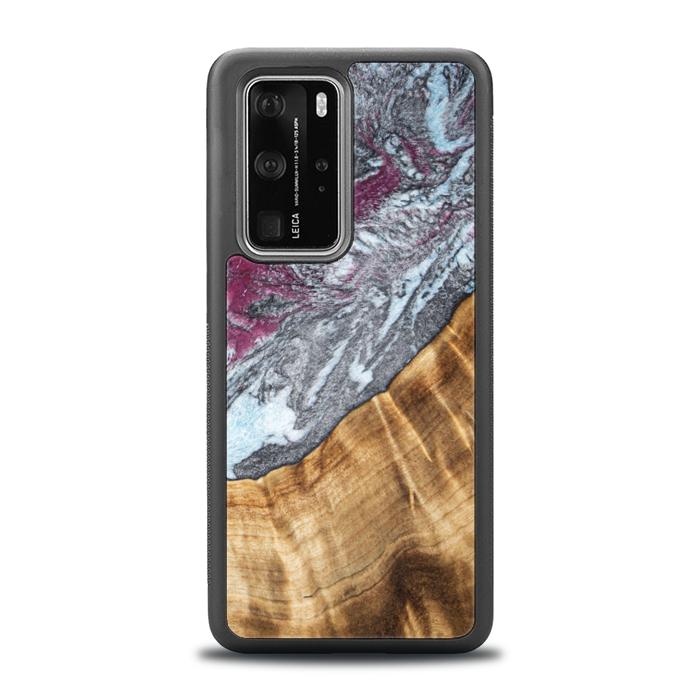 Huawei P40 Pro Handyhülle aus Harz und Holz - Synergy#C12