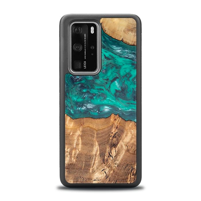 Huawei P40 Pro Handyhülle aus Harz und Holz - Synergy#D109